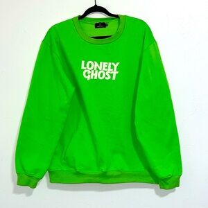 Lonely Ghost Neon Graphic Sweatshirt Size XL